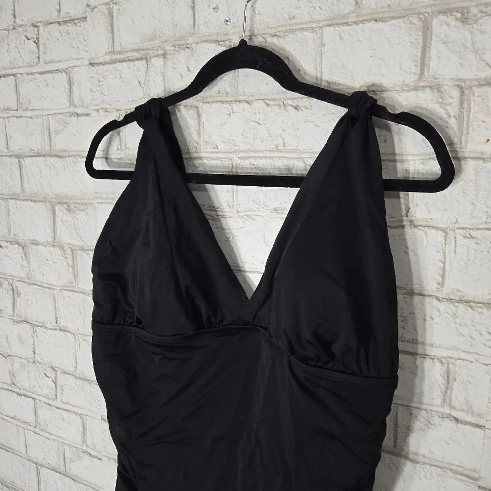 Time and Tru black one piece swimsuit